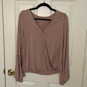 Soft silky dusty pink blouse
